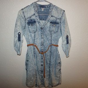 Guess Denim Dress with Tie Waist